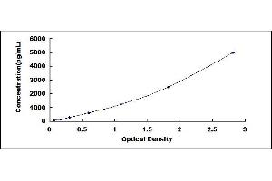 Typical standard curve (TNFAIP2 ELISA Kit)