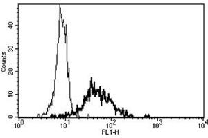 Flow Cytometry (FACS) image for anti-Alanyl (Membrane) Aminopeptidase (ANPEP) antibody (FITC) (ABIN1105839) (CD13 antibody  (FITC))