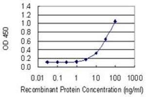 Detection limit for recombinant GST tagged MIA2 is 1 ng/ml as a capture antibody. (MIA2 antibody  (AA 448-553))
