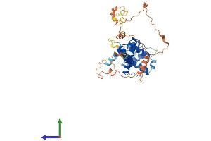 AlphaFold protein structure predicition of Mouse Recombinant Cnppd1 Protein, UniprotID Q8K158 (C2orf24 Protein (AA 1-407) (His tag))