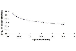 Typical standard curve (Hepcidin ELISA Kit)