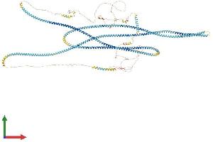 AlphaFold protein structure predicition of Human Recombinant GOLGA3 Protein, UniprotID Q08378