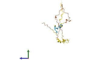 AlphaFold protein structure predicition of Human Recombinant POLR2M Protein, UniprotID Q6EEV4