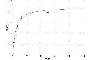 A typical standard curve (Prostaglandin E Synthase ELISA Kit)