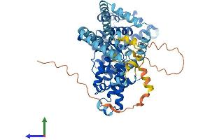 AlphaFold protein structure predicition of Mouse Recombinant St7l Protein, UniprotID Q8K4P7