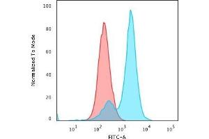 Flow Cytometric Analysis of PFA-fixed HeLa cells using Collagen VII Mouse Monoclonal Antibody (LH7. (COL7A1 antibody)
