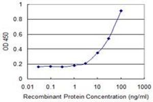 Detection limit for recombinant GST tagged CA10 is 1 ng/ml as a capture antibody. (CA10 antibody  (AA 229-328))