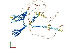 AlphaFold protein structure predicition of Mouse Recombinant Kcnq4 Protein, UniprotID Q9JK97