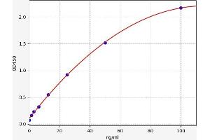 Typical standard curve (CHI3L1 ELISA Kit)