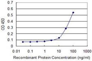 Detection limit for recombinant GST tagged HBZ is approximately 10ng/ml as a capture antibody. (HBZ antibody  (AA 1-81))