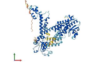 AlphaFold protein structure predicition of Mouse Recombinant Fbxo21 Protein, UniprotID Q8VDH1 (FBXO21 Protein (AA 1-627) (His tag))