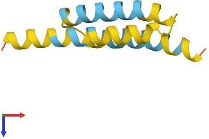 AlphaFold protein structure predicition of Human Recombinant SMIM10L2B Protein, UniprotID P0DMW5