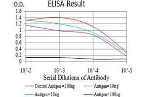 Black line: Control Antigen (100 ng);Purple line: Antigen (10ng); Blue line: Antigen (50 ng); Red line:Antigen (100 ng)