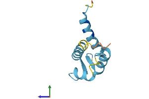 AlphaFold protein structure predicition of Mouse Recombinant S100a13 Protein, UniprotID P97352 (S100A13 Protein (AA 1-98) (His tag))