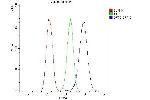 Flow Cytometry analysis of U87 cells using anti-Glypican 5/GPC5 antibody (ABIN7601084).