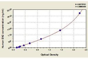 Typical standard curve (EN2 ELISA Kit)