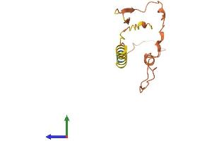 AlphaFold protein structure predicition of Human Recombinant DSCR4 Protein, UniprotID P56555 (DSCR4 Protein (AA 1-118) (His tag))
