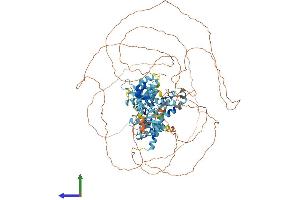 AlphaFold protein structure predicition of Human Recombinant MAGEE1 Protein, UniprotID Q9HCI5 (MAGEE1 Protein (AA 1-957) (His tag))