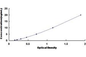 Typical standard curve (MCHR1 ELISA Kit)