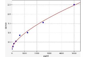 Typical standard curve (TDGF1 ELISA Kit)