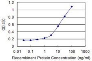 Detection limit for recombinant GST tagged CTTN is 0. (Cortactin antibody  (AA 341-450))