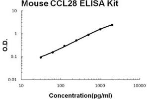 Mouse CCL28 PicoKine ELISA Kit standard curve (CCL28 ELISA Kit)