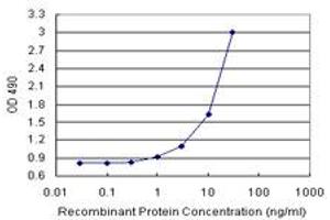 Sandwich ELISA detection sensitivity ranging from 1 ng/mL to 100 ng/mL. (ANXA5 (Human) Matched Antibody Pair)