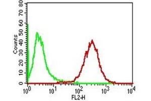 Flow Cytometry of human Adipophilin on PBMC. (ADRP antibody  (AA 249-376))