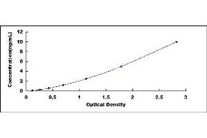 Typical standard curve (STING/TMEM173 ELISA Kit)