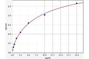 Typical standard curve (Inhibitory Subunit Of NF kappa B alpha ELISA Kit)