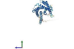 AlphaFold protein structure predicition of Mouse Recombinant Mrgprb2 Protein, UniprotID Q3KNA1 (Mrgprb2 Protein (AA 1-338) (His tag))