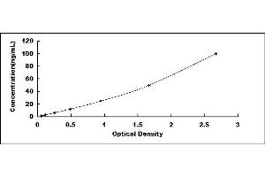 Typical standard curve (ACTN3 ELISA Kit)