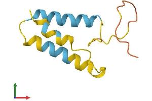 AlphaFold protein structure predicition of Mouse Recombinant Blcap Protein, UniprotID P62951
