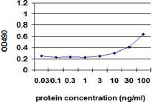 Sandwich ELISA detection sensitivity ranging from 3x to 100 ng/mL. (IL1B (Human) Matched Antibody Pair)