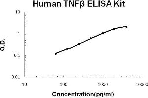 Human TNF beta PicoKine ELISA Kit standard curve (LTA ELISA Kit)