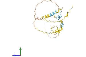 AlphaFold protein structure predicition of Human Recombinant MAP6D1 Protein, UniprotID Q9H9H5