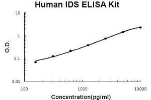 Human IDS PicoKine ELISA Kit standard curve