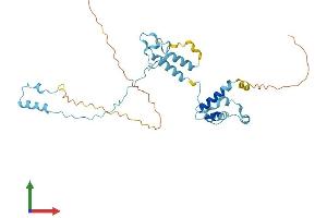 AlphaFold protein structure predicition of Human Recombinant IFT46 Protein, UniprotID Q9NQC8
