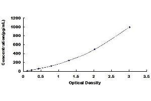 Typical standard curve (Collagen Type I ELISA Kit)