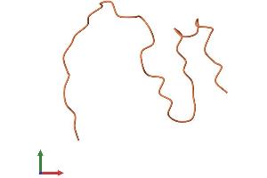 AlphaFold protein structure predicition of Human Recombinant KRTAP22-1 Protein, UniprotID Q3MIV0 (KRTAP22-1 Protein (AA 1-48) (Fc Tag))
