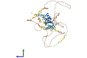 AlphaFold protein structure predicition of Mouse Recombinant Socs7 Protein, UniprotID Q8VHQ2