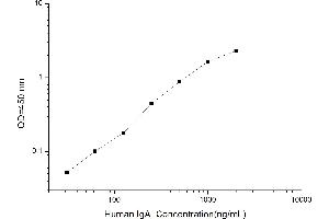 Typical standard curve (IgA ELISA Kit)
