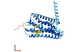 AlphaFold protein structure predicition of Human Recombinant OR7C2 Protein, UniprotID O60412