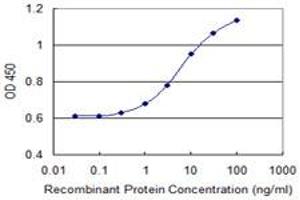 Detection limit for recombinant GST tagged CLCA1 is 0. (CLCA1 antibody  (AA 677-776))