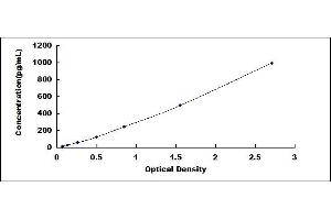 Typical standard curve (MBP ELISA Kit)