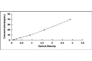 Typical standard curve (CDKN1B ELISA Kit)