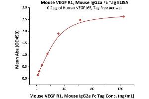 ELISA image for Fms-Related tyrosine Kinase 1 (VEGFR1) (FLT1) (AA 23-759) (Active) protein (Fc Tag) (ABIN6253654)