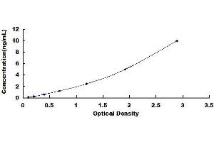 Typical standard curve (Mesothelin ELISA Kit)