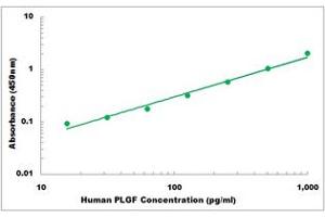 Representative Standard Curve (PLGF ELISA Kit)