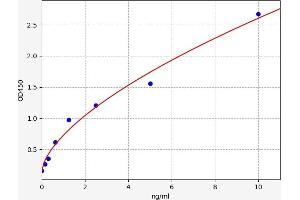 Typical standard curve (Retinoid X Receptor alpha ELISA Kit)